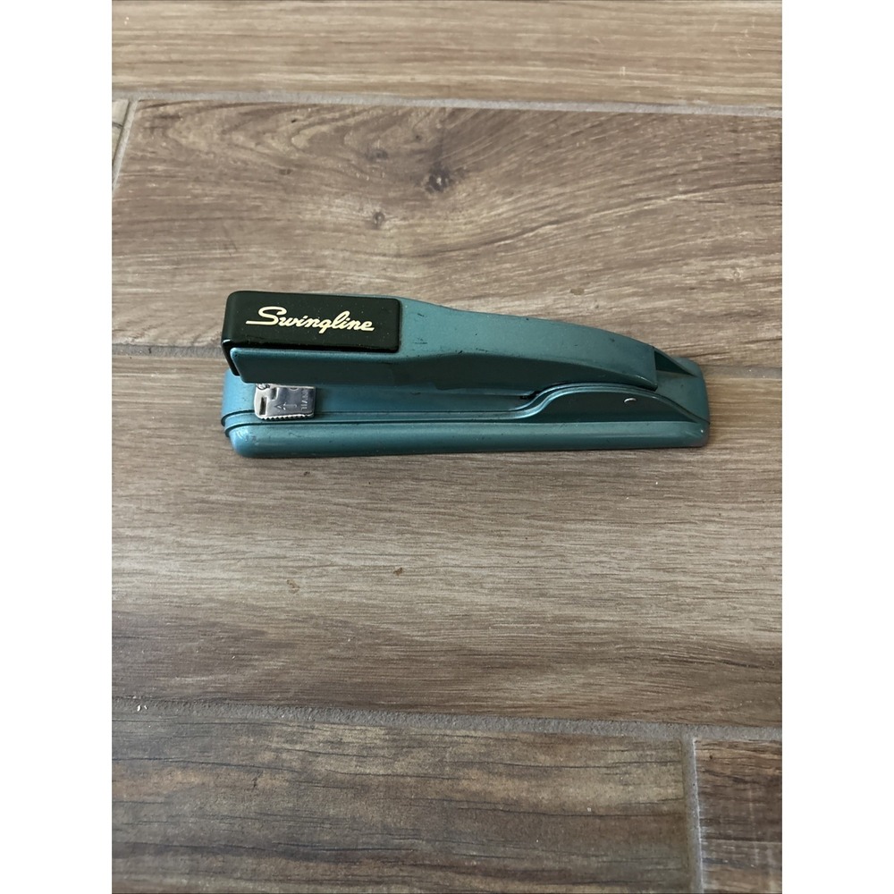 Vintage Swingline 27 Stapler‎ Teal Green Art Deco Working